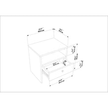Nova Nightstand Walnut Cordoba