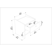 Berlin Nightstand Walnut Beige