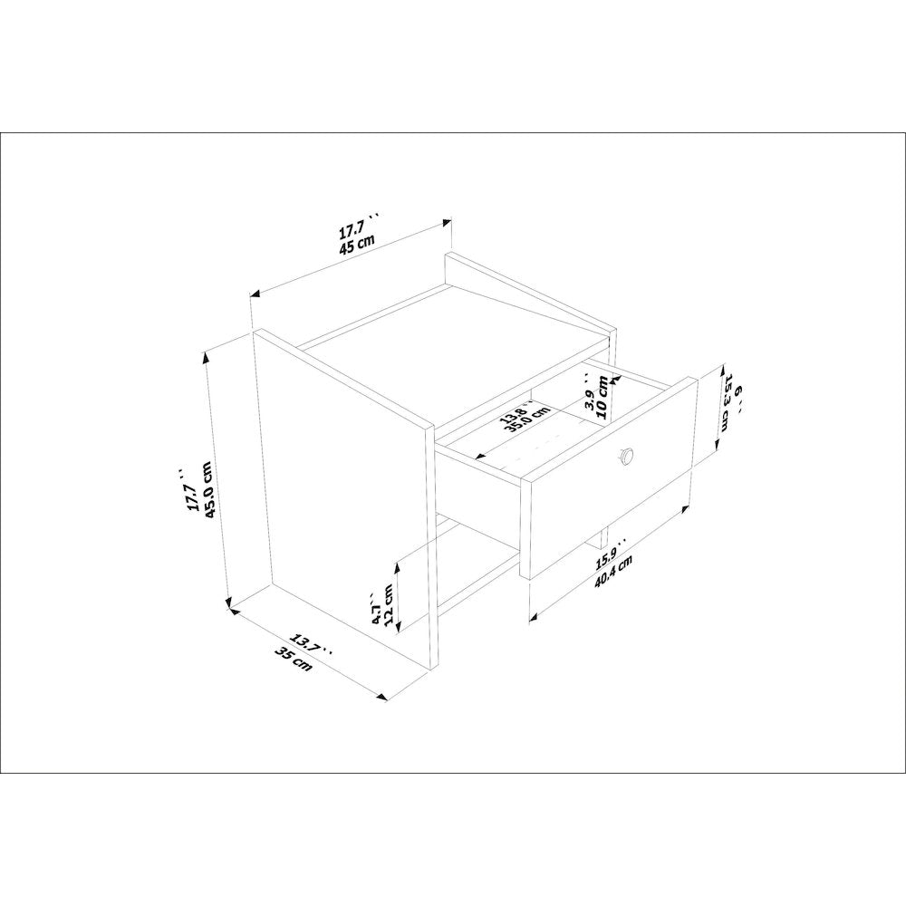 Berlin Nightstand Oud Oak Rattan Pattern