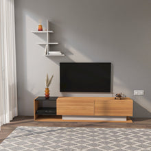 Liza Tv Stand - Teak White Black