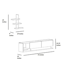 Liza Tv Stand - Teak White Black