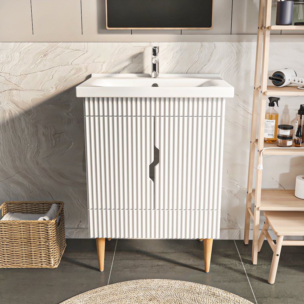 Sahra 25" Wide Bathroom Vanity White