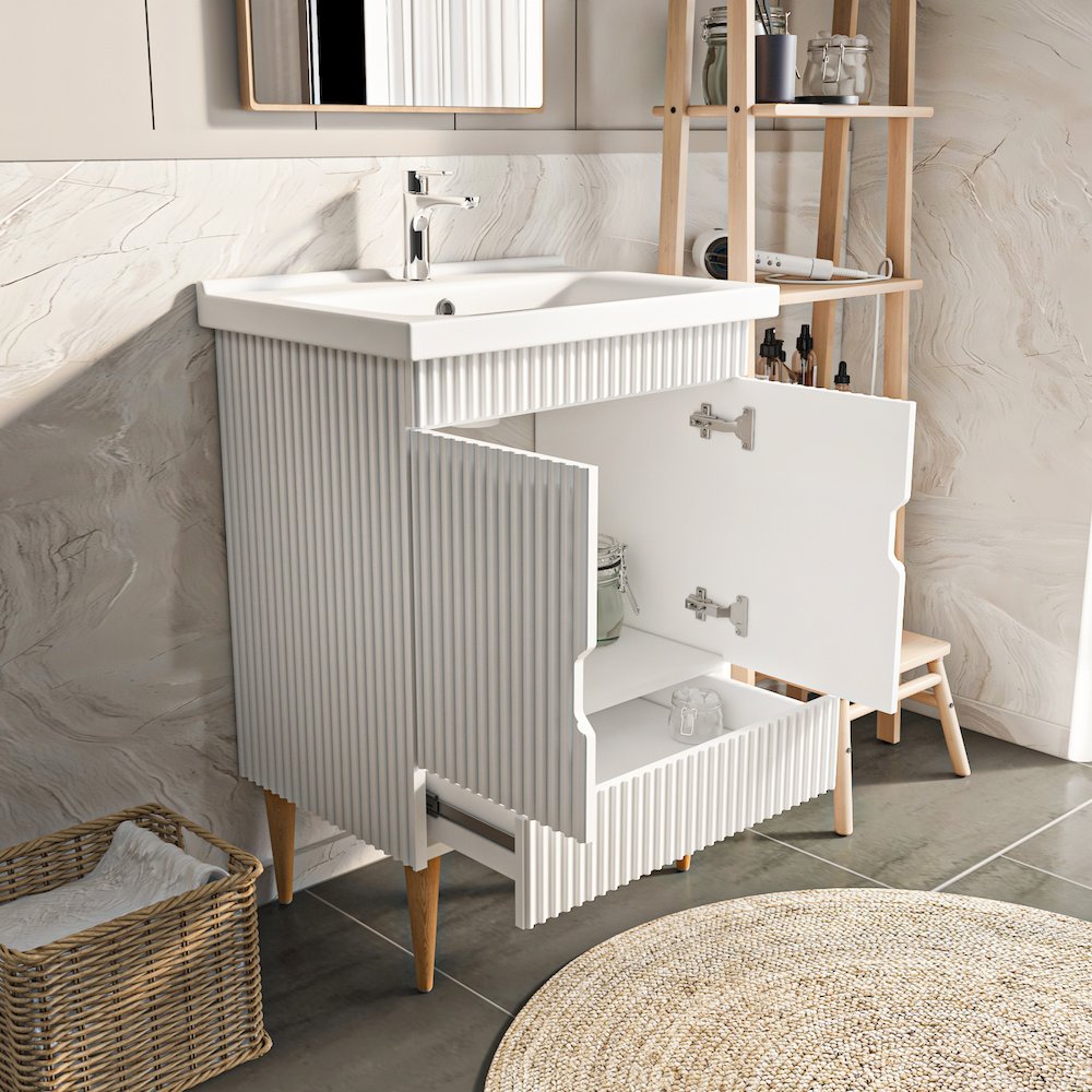 Sahra 25" Wide Bathroom Vanity White