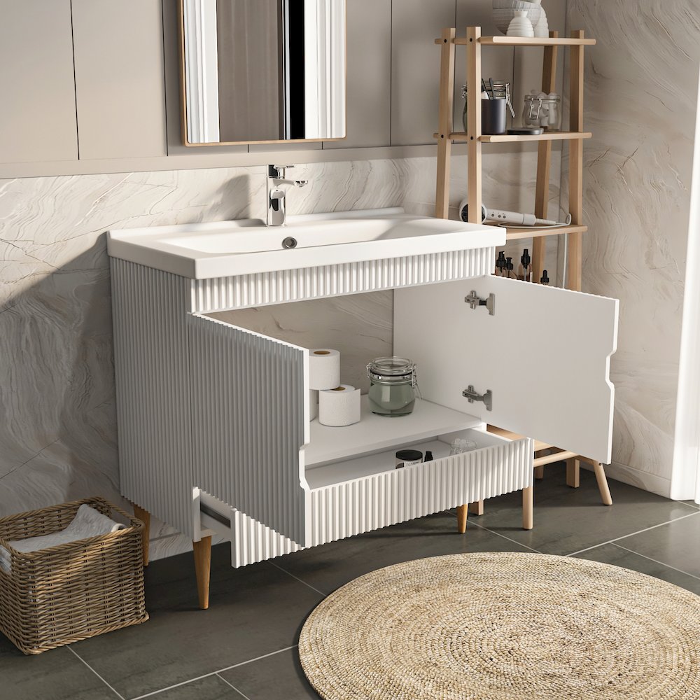 Sahra 39" Wide Bathroom Vanity White
