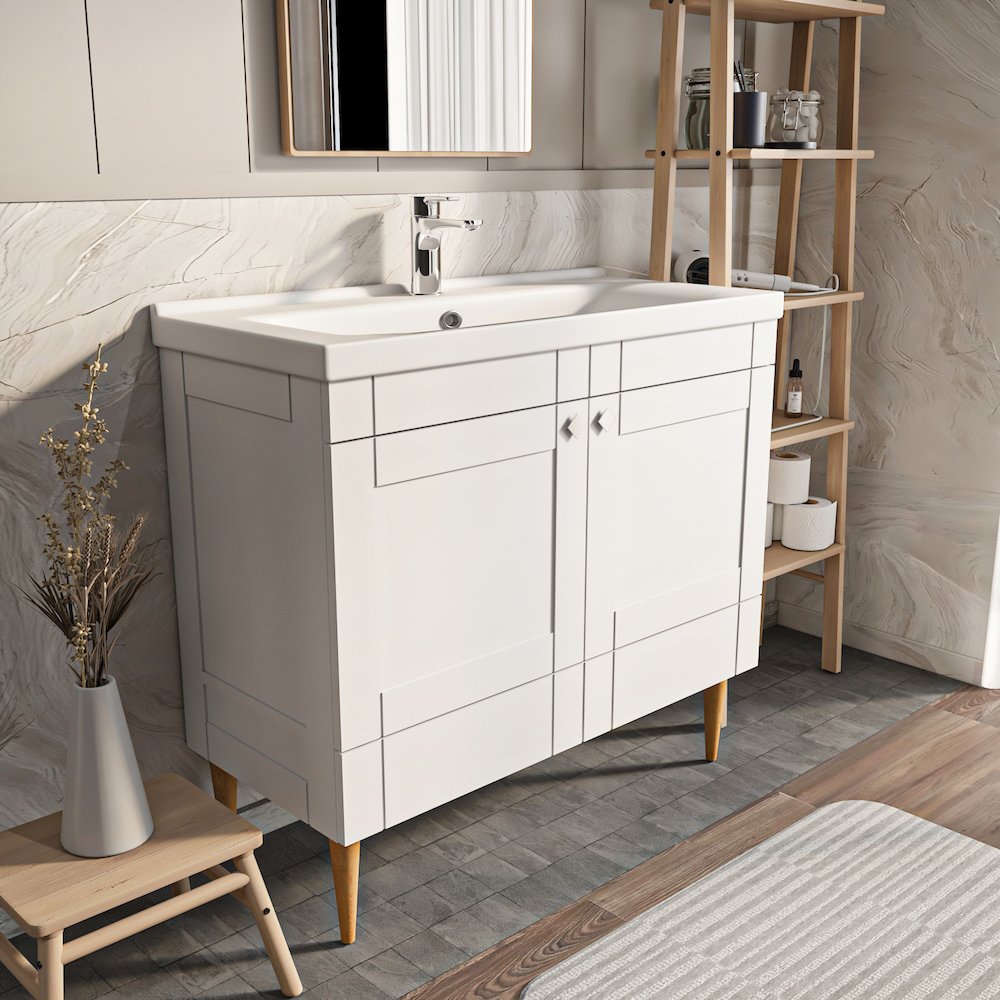 Sara 39" Bathroom Vanity White