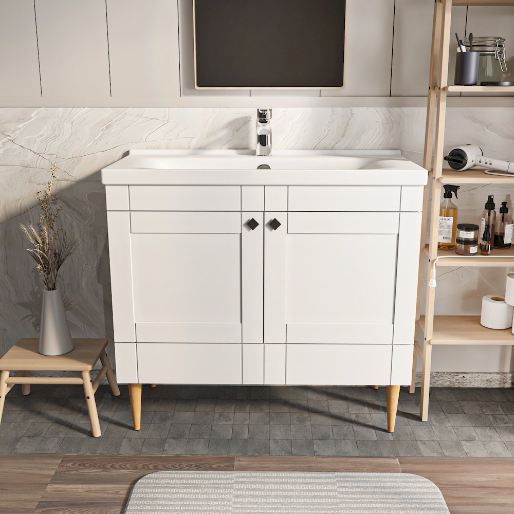 Sara 39" Bathroom Vanity White