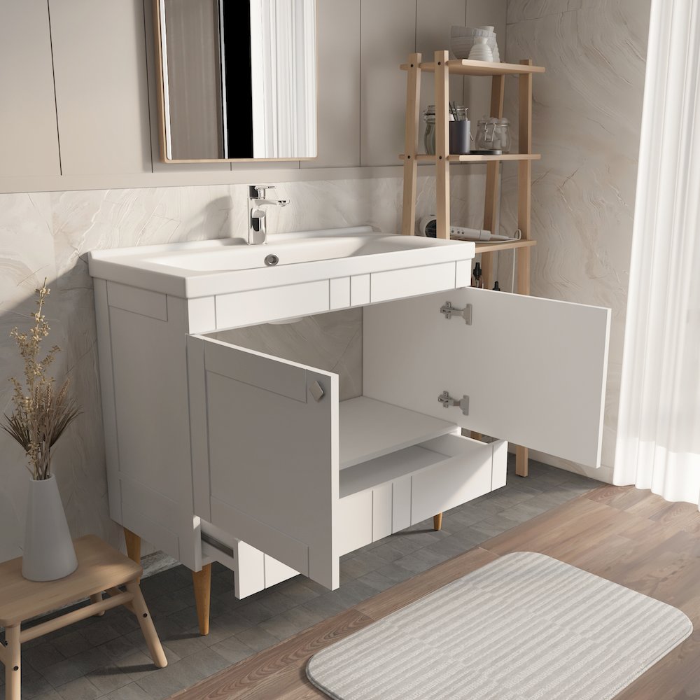 Sara 39" Bathroom Vanity White