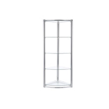 Triangle Display Shelf Tempered Glass / Chrome