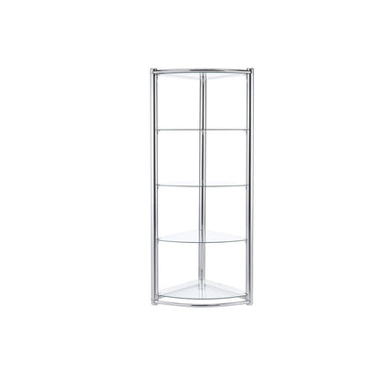 Triangle Display Shelf Tempered Glass / Chrome