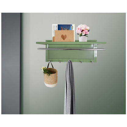 Esyspot Metal Powder Coating Hook Wall Mounted With Shelf