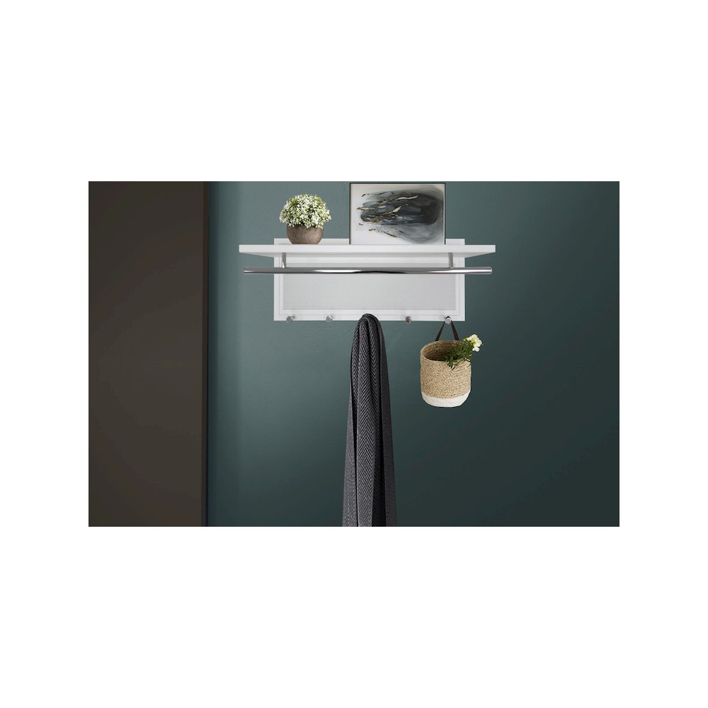 Esyspot Metal Powder Coating Hook Wall Mounted With Shelf