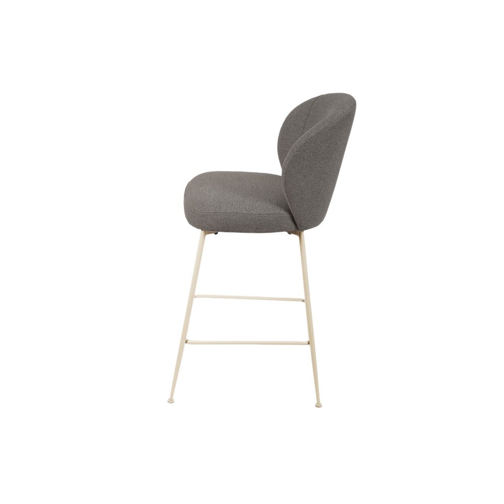 Upholstery Fabric Contemporary Counter Stool Height In Gray Set Of 2