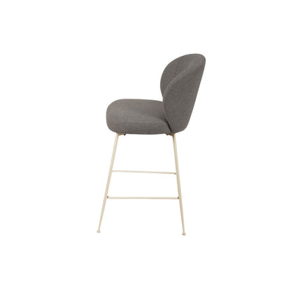 Upholstery Fabric Contemporary Counter Stool Height In Gray Set Of 2