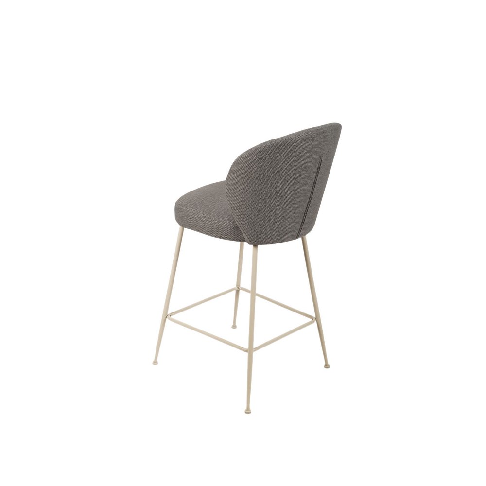 Upholstery Fabric Contemporary Counter Stool Height In Gray Set Of 2