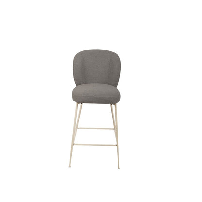 Upholstery Fabric Contemporary Counter Stool Height In Gray Set Of 2