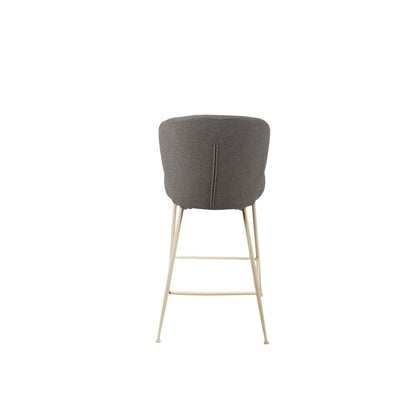 Upholstery Fabric Contemporary Counter Stool Height In Gray Set Of 2