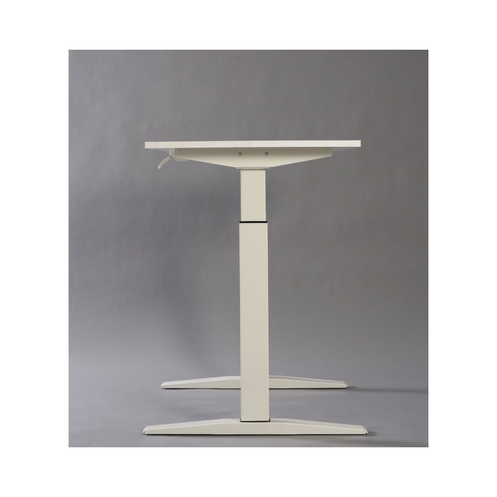 47" Tech Desk Standing And Manual Adjustable Desk In White