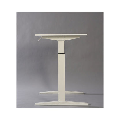 47" Tech Desk Standing And Manual Adjustable Desk In White