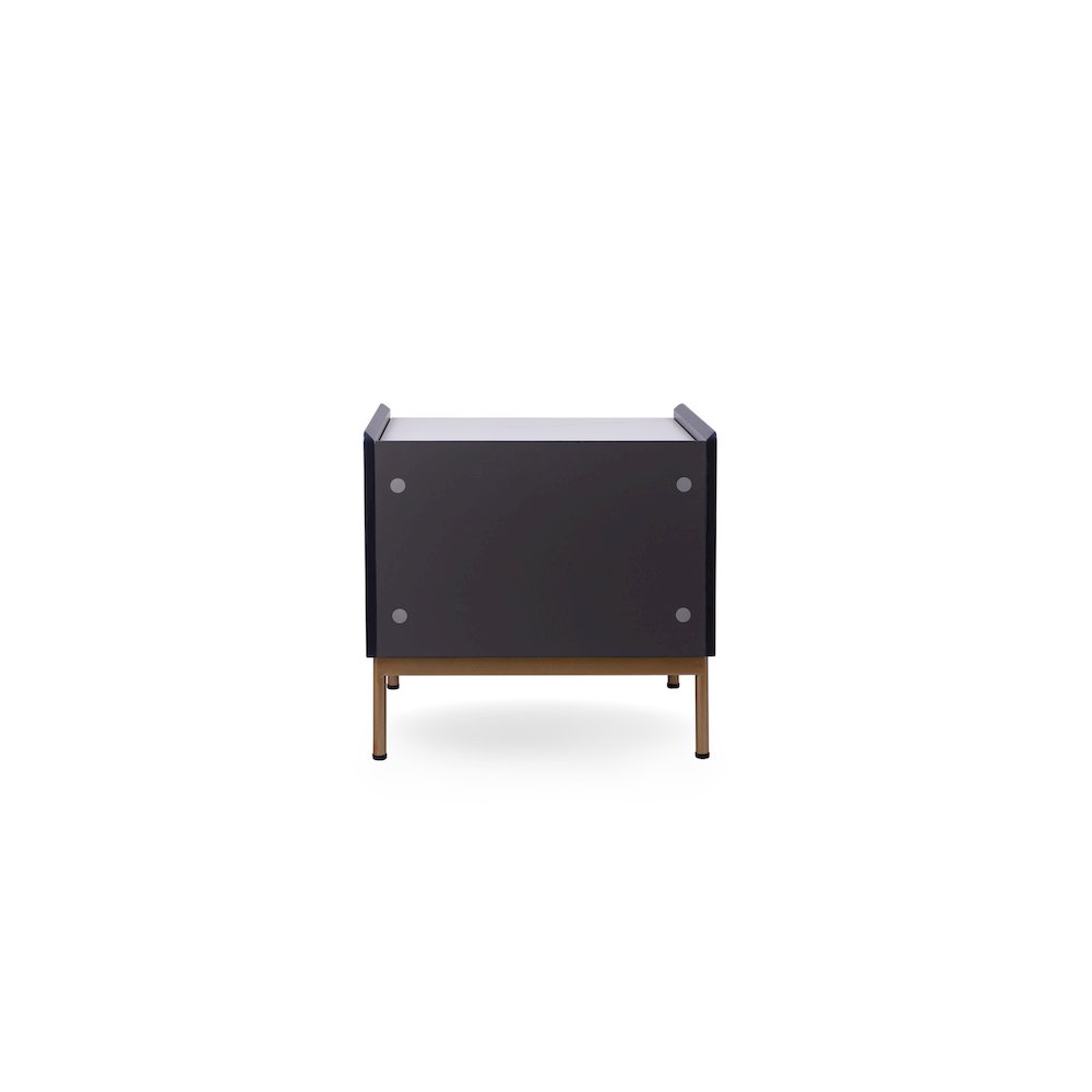 Loft Modern Sintered Stone End Table/ Night Stand In White/ Grey