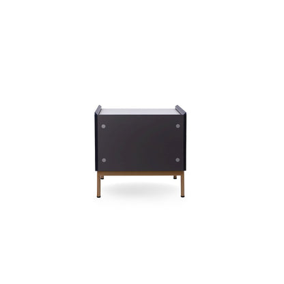 Loft Modern Sintered Stone End Table/ Night Stand In White/ Grey