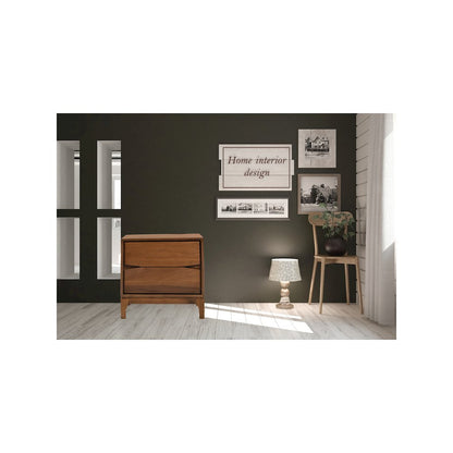 Monte Wooden Night Stand In Walnut Color