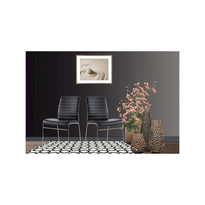 Guest Waiting Side Chair Pvc/Chrome In Black, Set Of 2