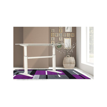 47" Tech Desk Standing And Manual Adjustable Desk In White