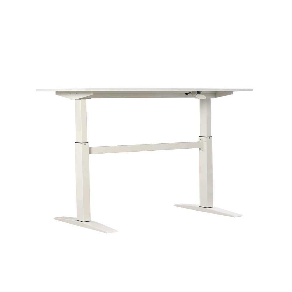 47" Tech Desk Standing And Manual Adjustable Desk In White