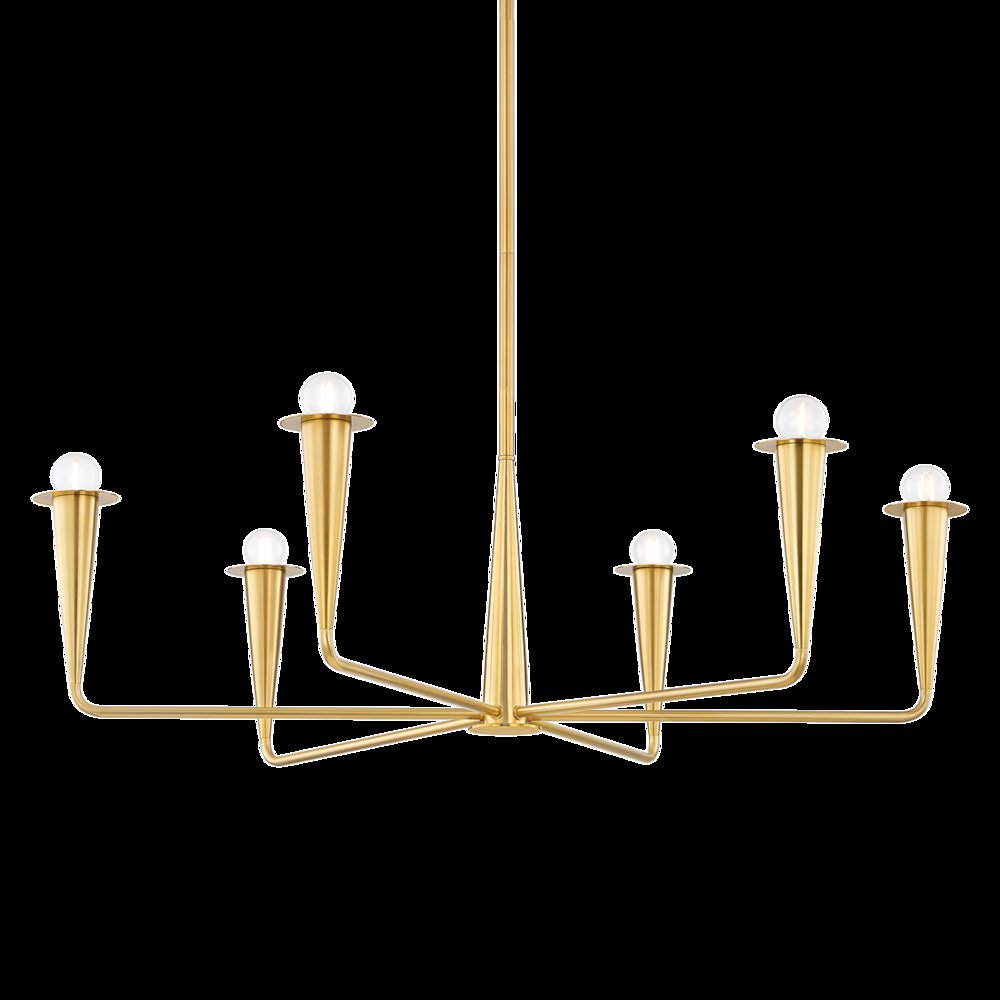 Danna Chandelier, Aged Brass
