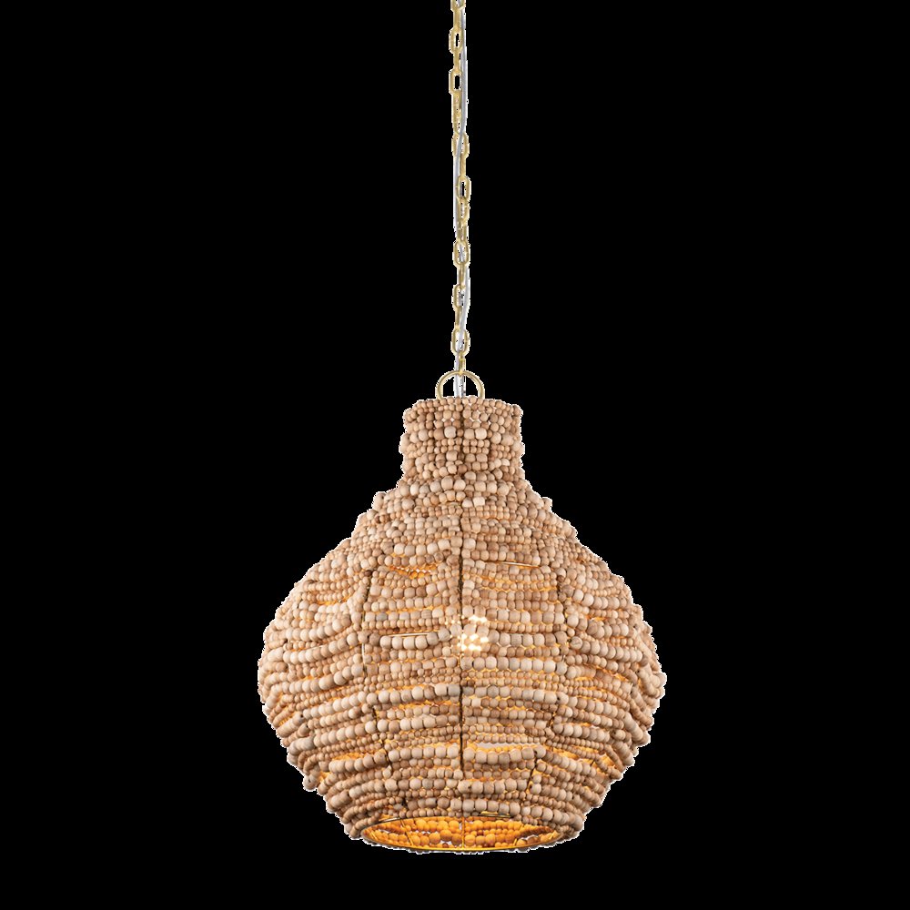 Tiana Pendant, Aged Brass