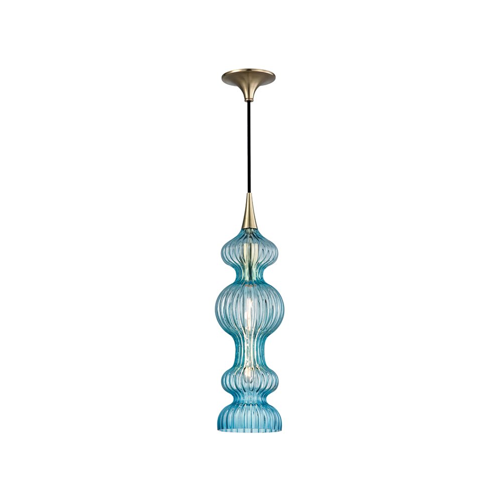 Pomfret Pendant, Aged Brass