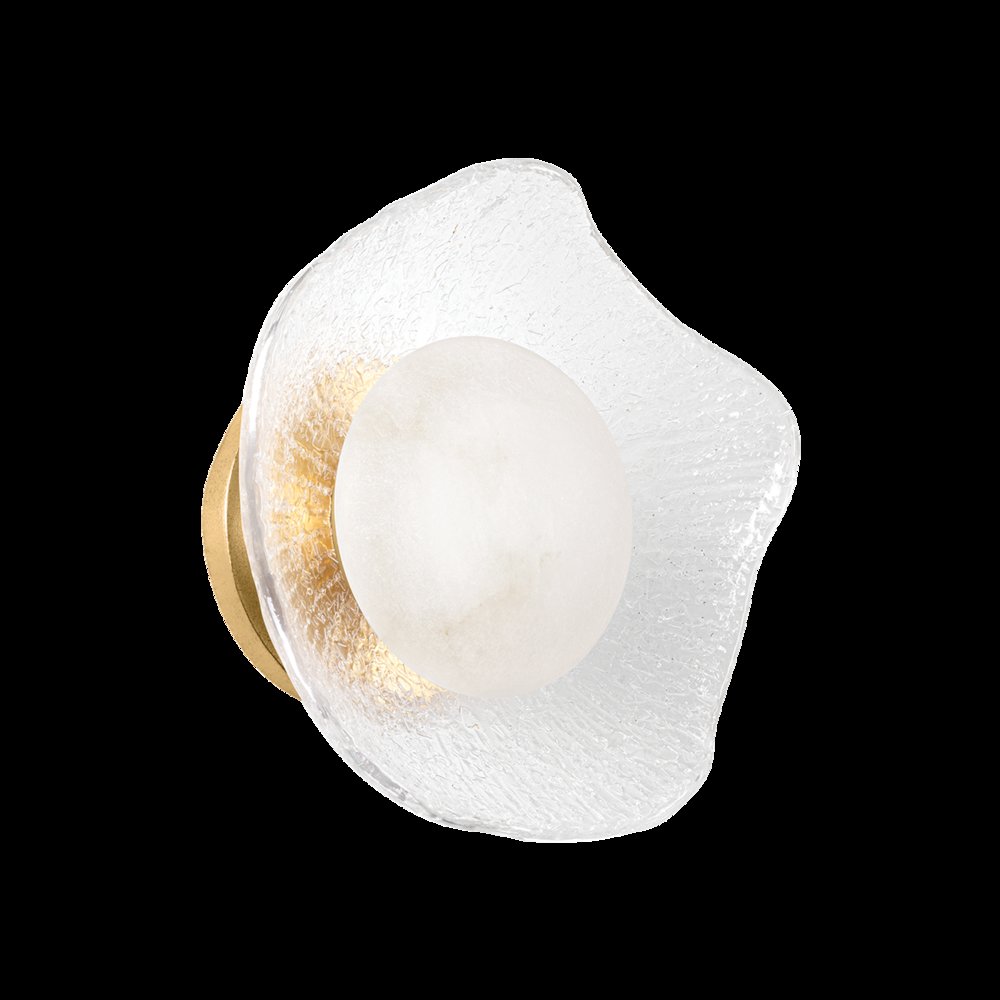 Almandine Wall Sconce, Vintage Gold Leaf