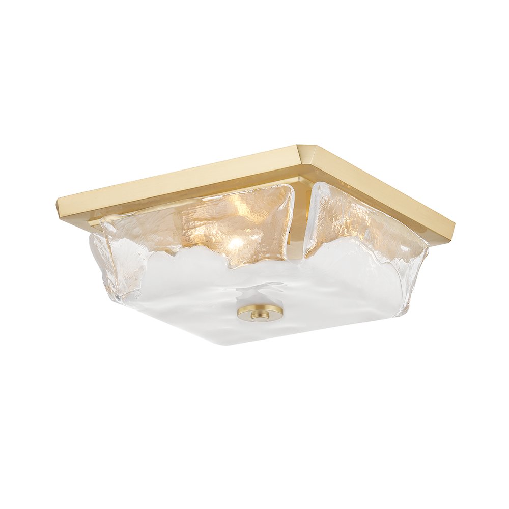 Hines Flush Mount, Aged Brass