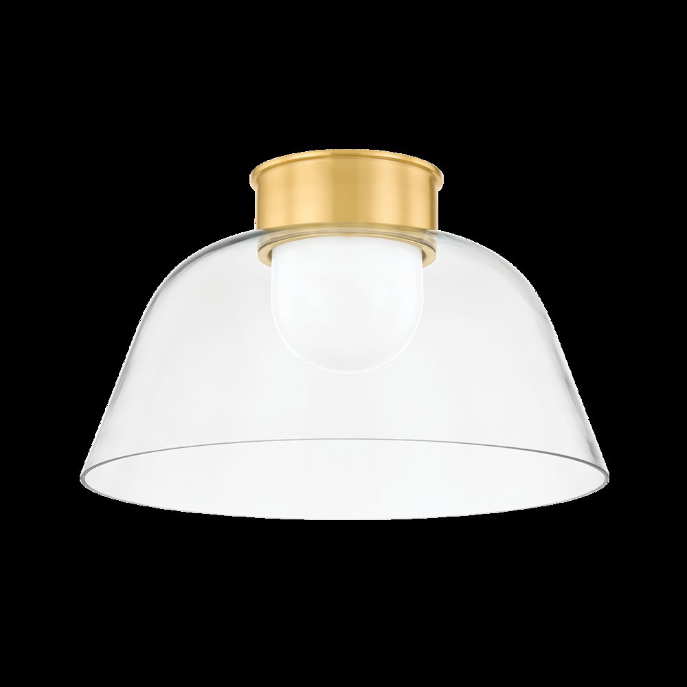 Lakeside Flush Mount, Aged Brass