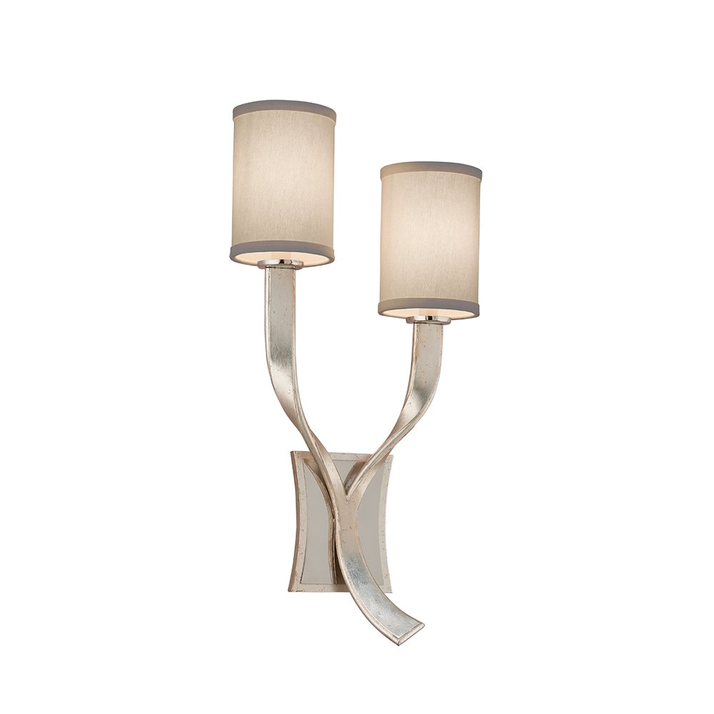 Roxy Wall Sconce, Silver Leaf