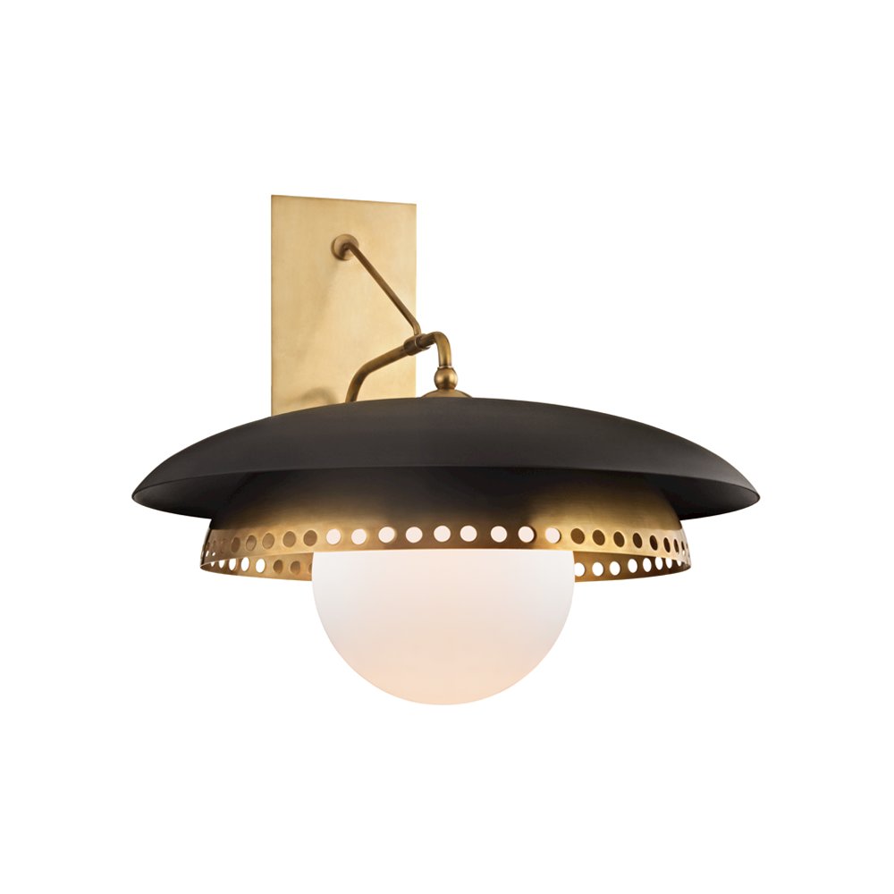 Herkimer Wall Sconce, Aged Brass