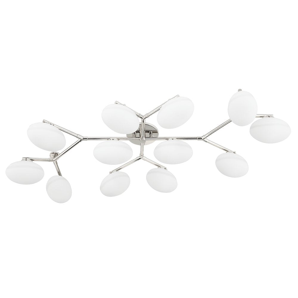 Wagner Semi Flush, Polished Nickel
