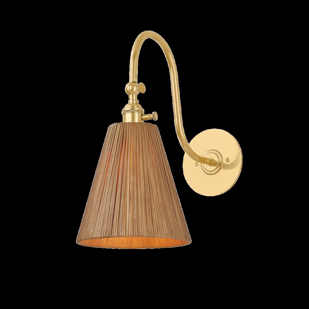 Ruthin Wall Sconce, Aged Brass