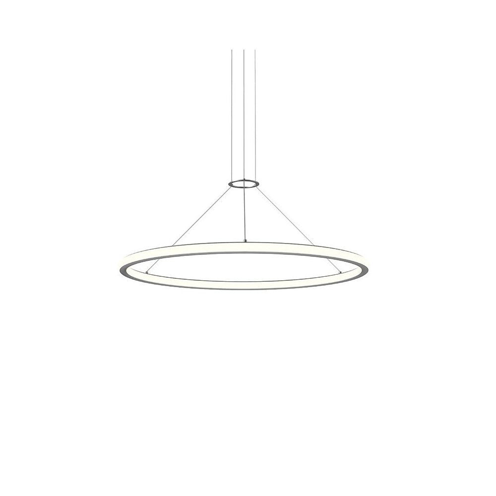 Luna Pendant, Bright Satin Aluminum