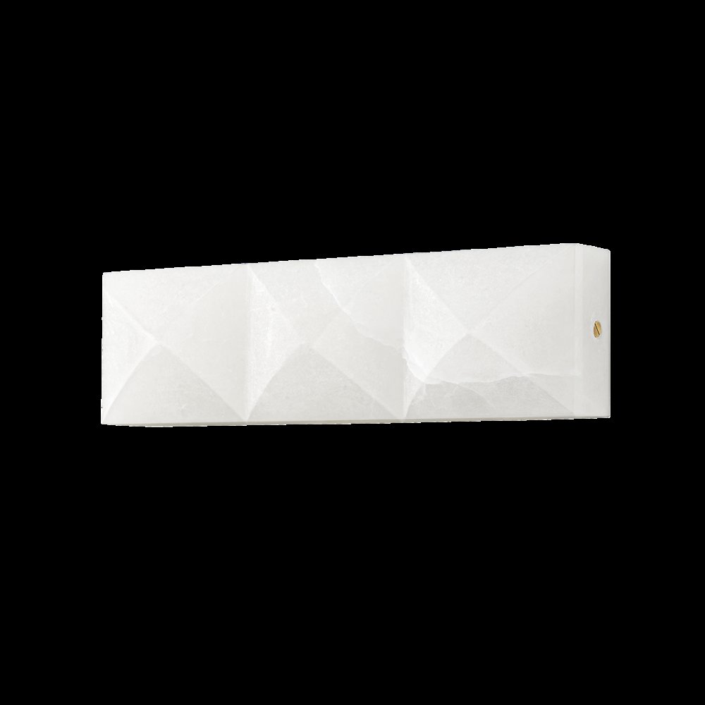 Gypsum Wall Sconce, Vintage Brass
