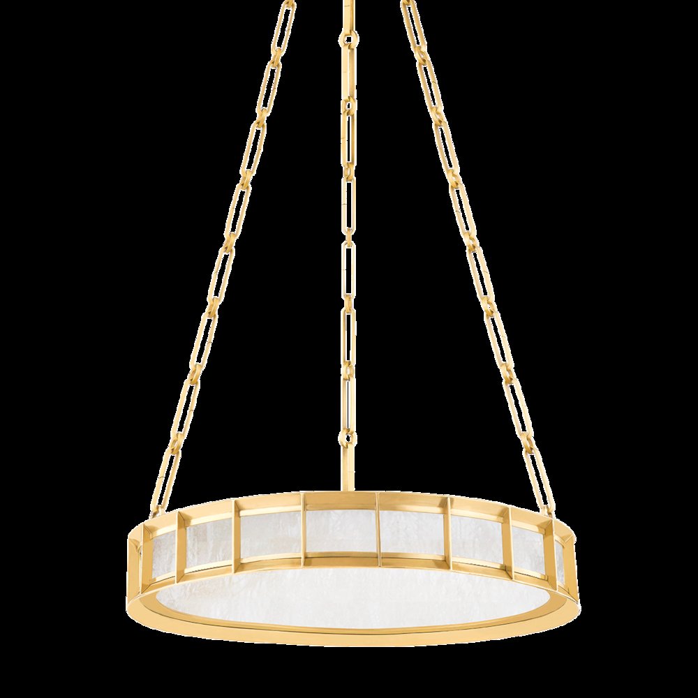Leda Chandelier, Vintage Brass