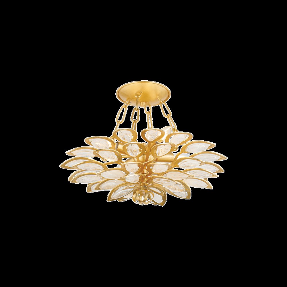 Vittoria Semi Flush, Gold Leaf