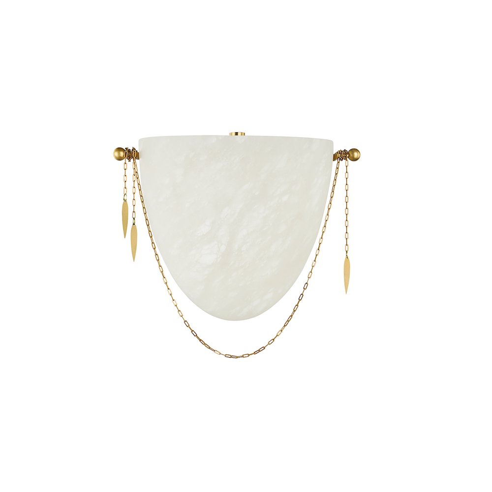 Fabriano Wall Sconce, Vintage Polished Brass