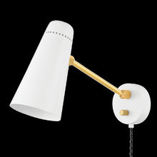Alex Plug-In Sconce, Aged Brass