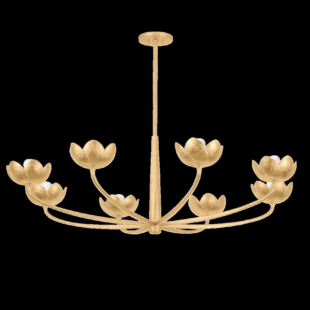 Arcata Chandelier, Vintage Gold Leaf