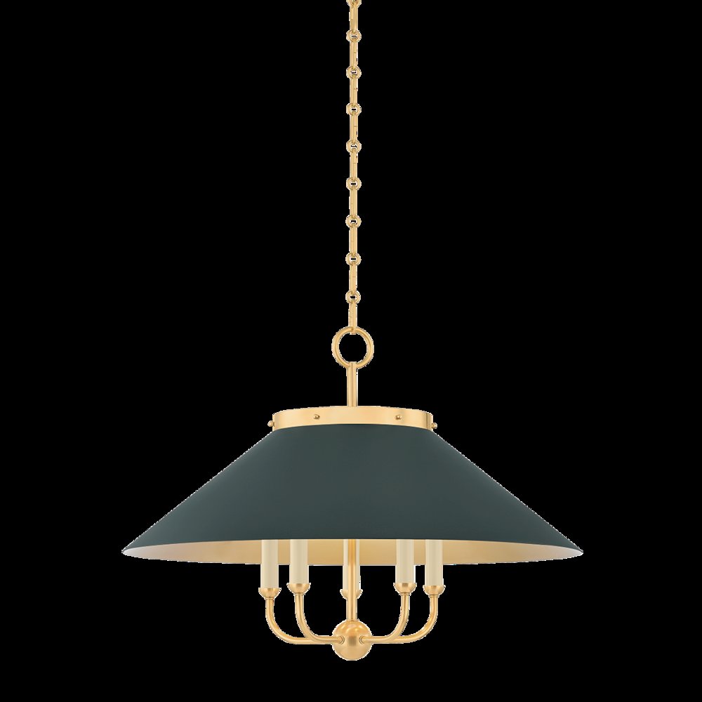 Clivedon Chandelier, Aged Brass