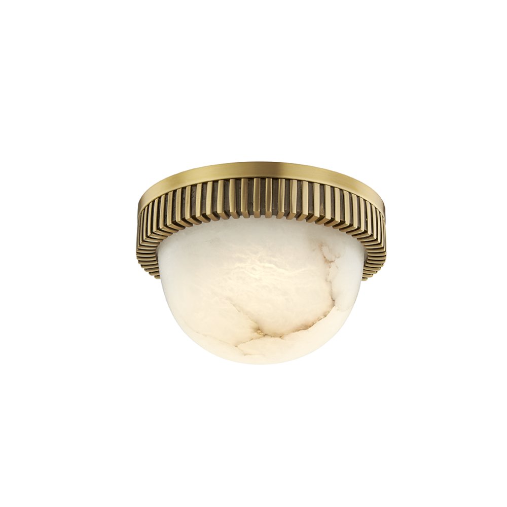 Ainsley Flush Mount, Aged Brass