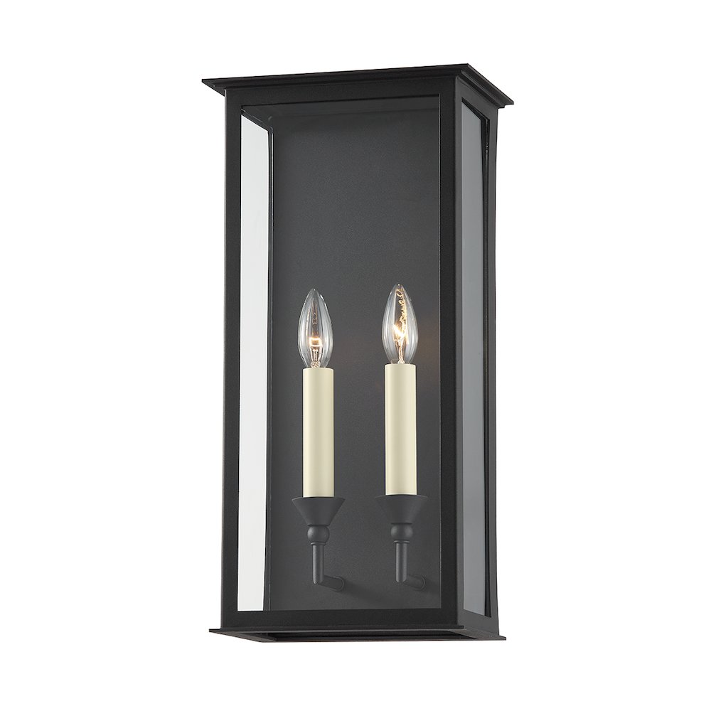 Chauncey Exterior Wall Sconce, Texture Black
