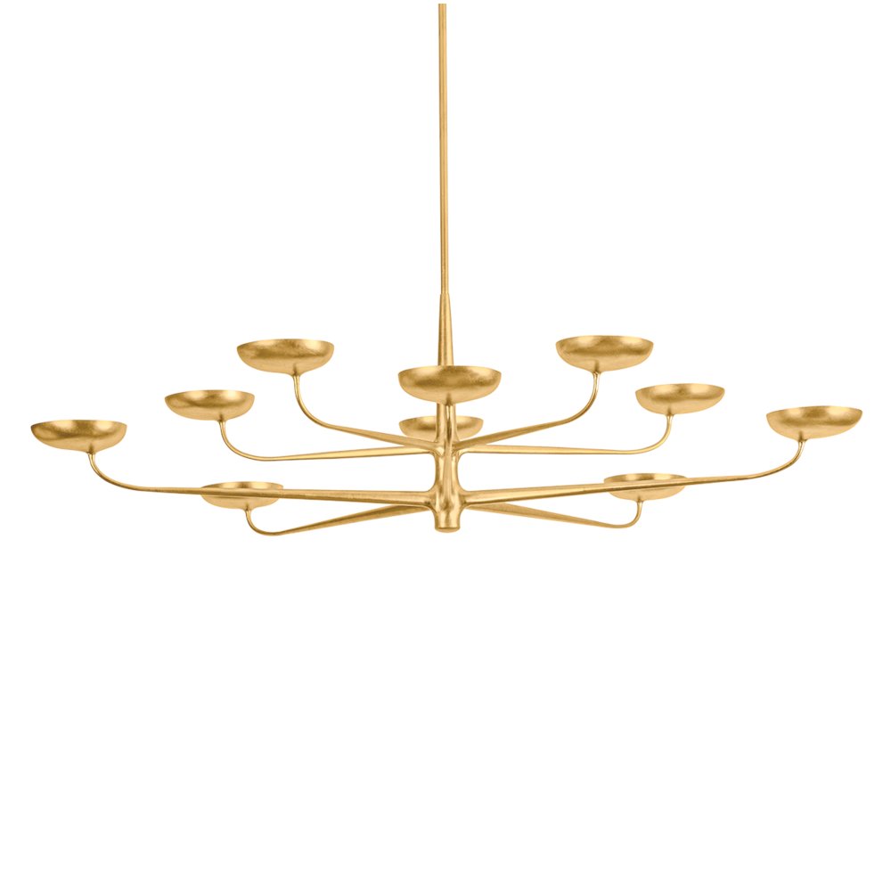 Taormina Chandelier, Vintage Gold Leaf