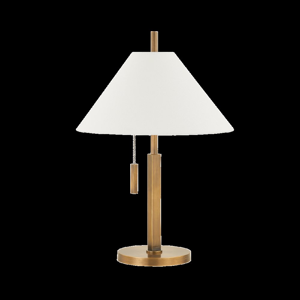 Clic Table Lamp, Patina Brass